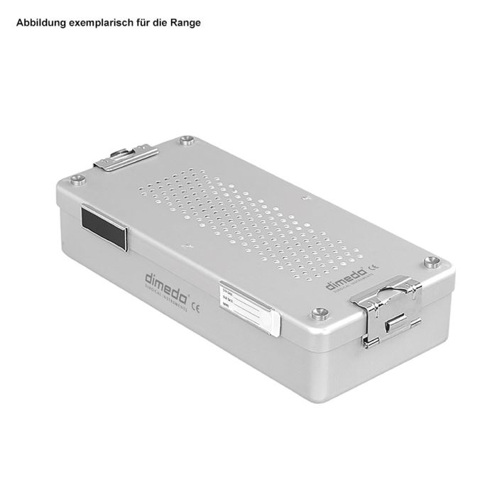[DIM 88.640.01] Mini-Sterilisationscontainer, silber 300 x 140 x 40 mm