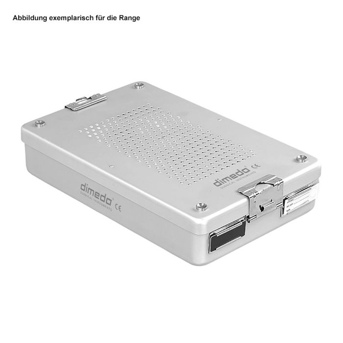 [DIM 88.650.01] Dental-Sterilisationscontainer, silber 310 x 190 x 40 mm