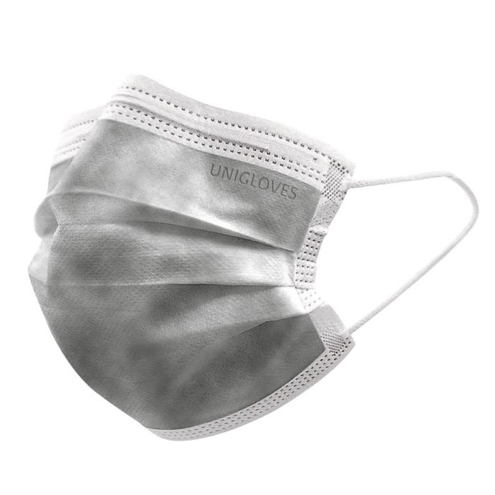 Einmal-Mundschutz Profil Plus Mit Gummizug, grau (50 Stck.)