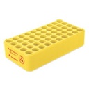 S-Monovette-Rack D 17, gelb 50 Bohrungen Ø 17 mm, ohne Griffe