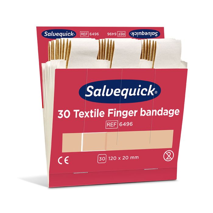 [CED 6496] Salvequick Fingerverband Textil 120 x 20 mm Refill (30 Strips)