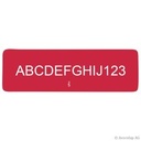 Kennzeichnungsschild, Aluminium, rot Beschriftung 13 Stellen, 56 x 18 mm