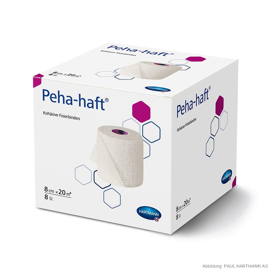[HAP 300051] Peha-haft Fixierbinden 20 m x 8 cm, lose (8 Rl.)