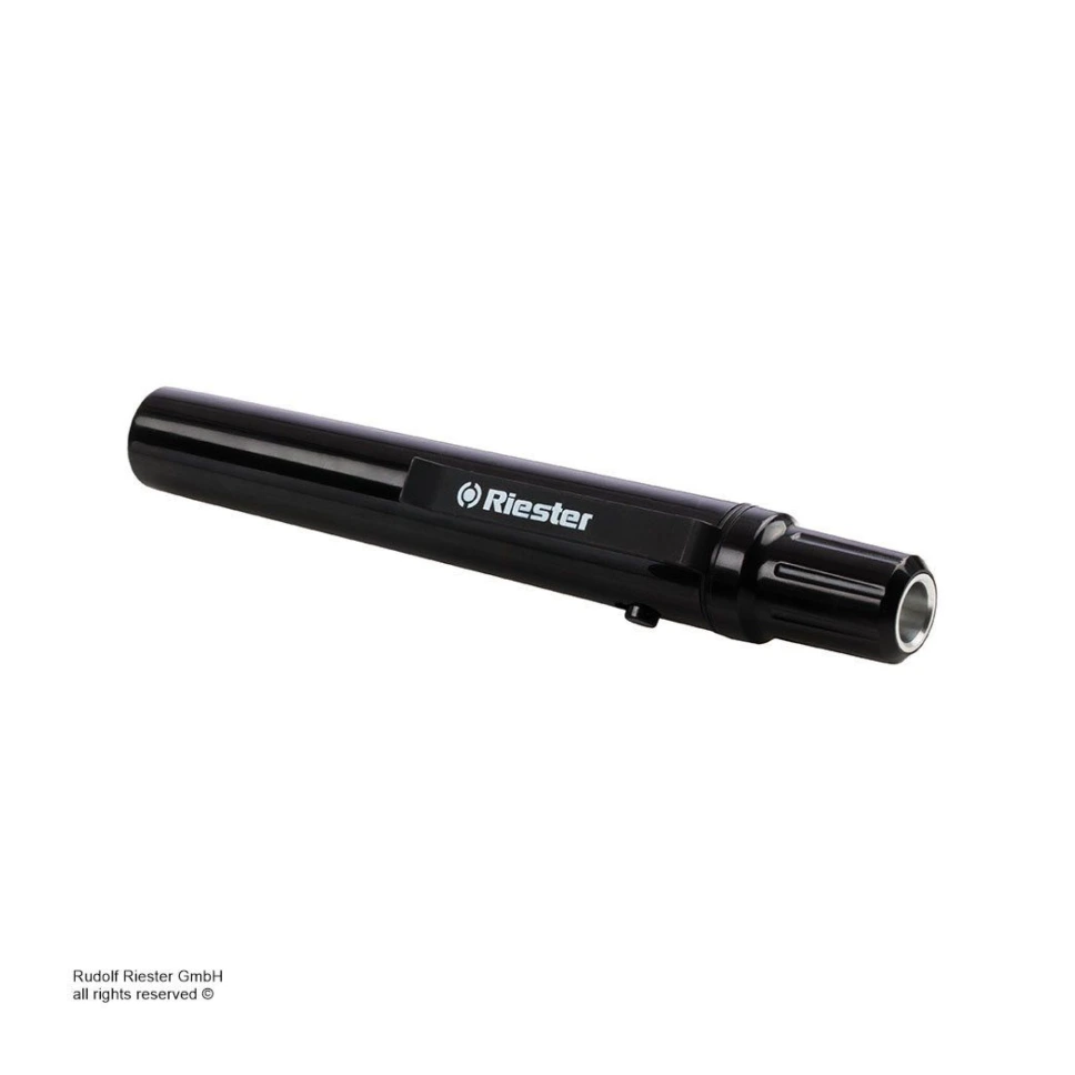 E-xam LED 2,5 V Diagnostikleuchte Schwarz mit Zungenspatelhalter