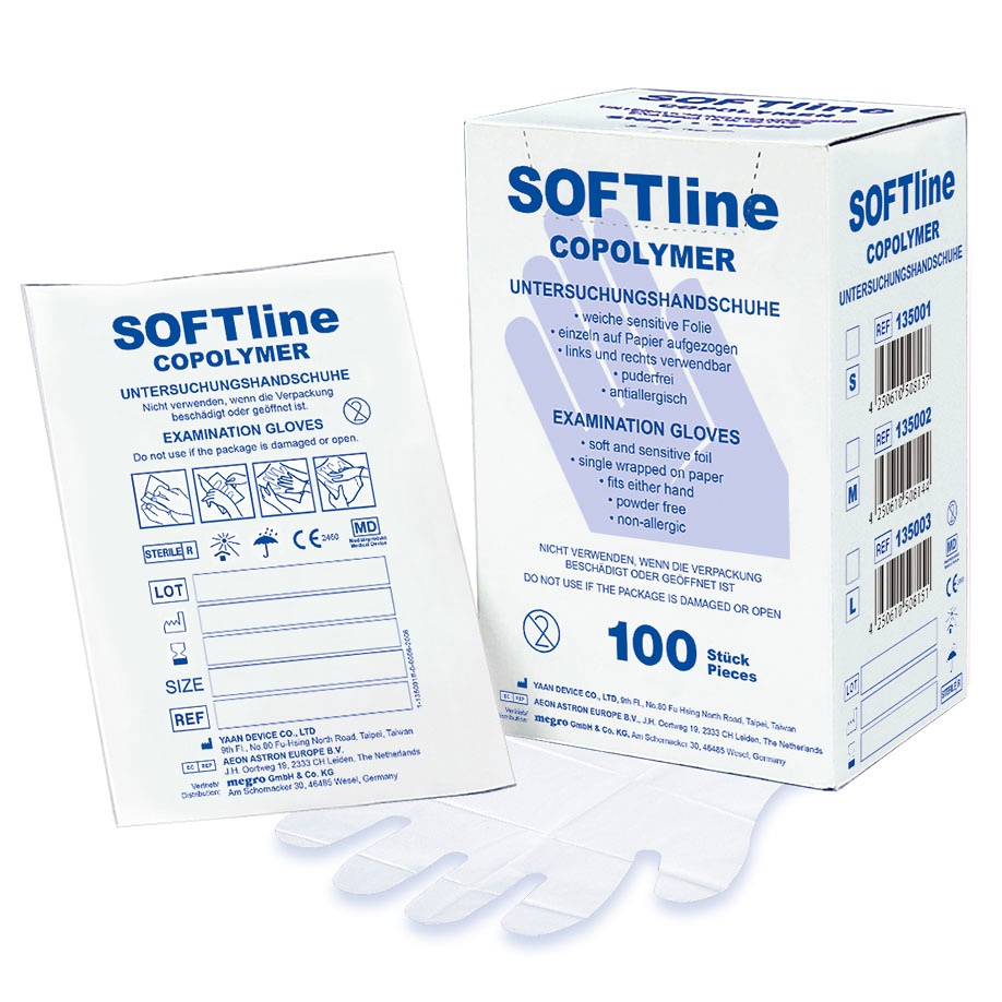 SOFT line Copolymer Handschuhe Gr. S steril (100 Stck.)