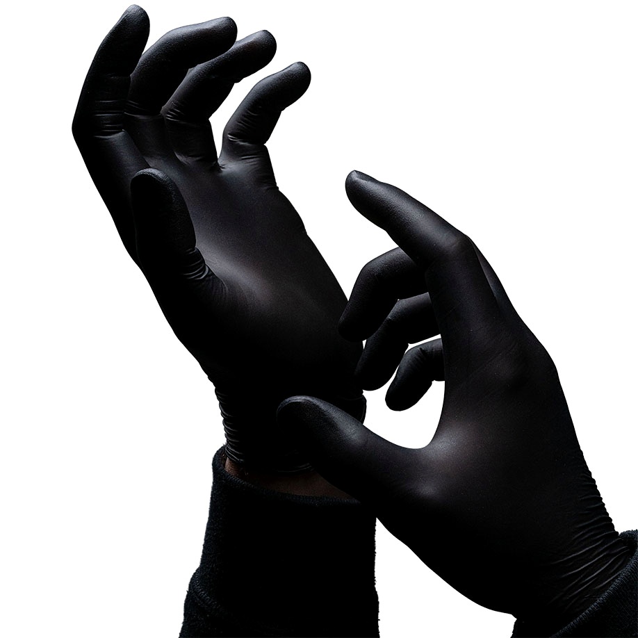 Nature Gloves Nitril U.-Handschuhe Schwarz, Gr. S unsteril puderfrei