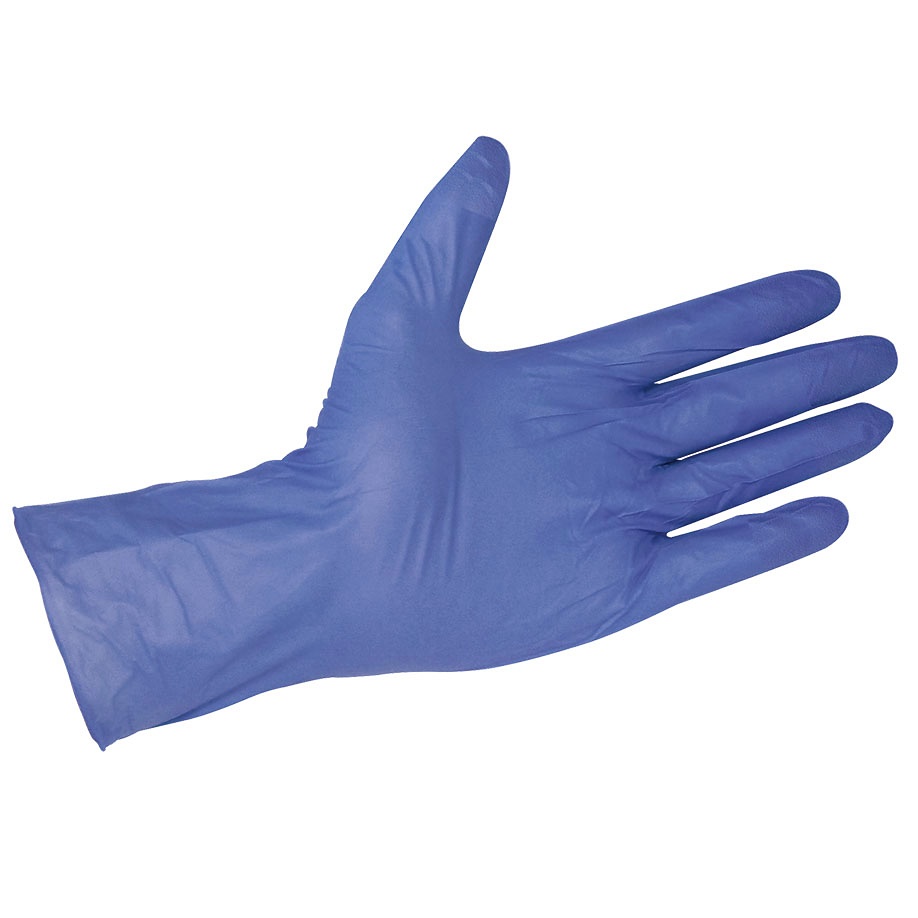 [MEG 136413] Nitril U.-Handschuhe blau, 30 cm lang Gr. XL unsteril puderfrei (100 Stck.)