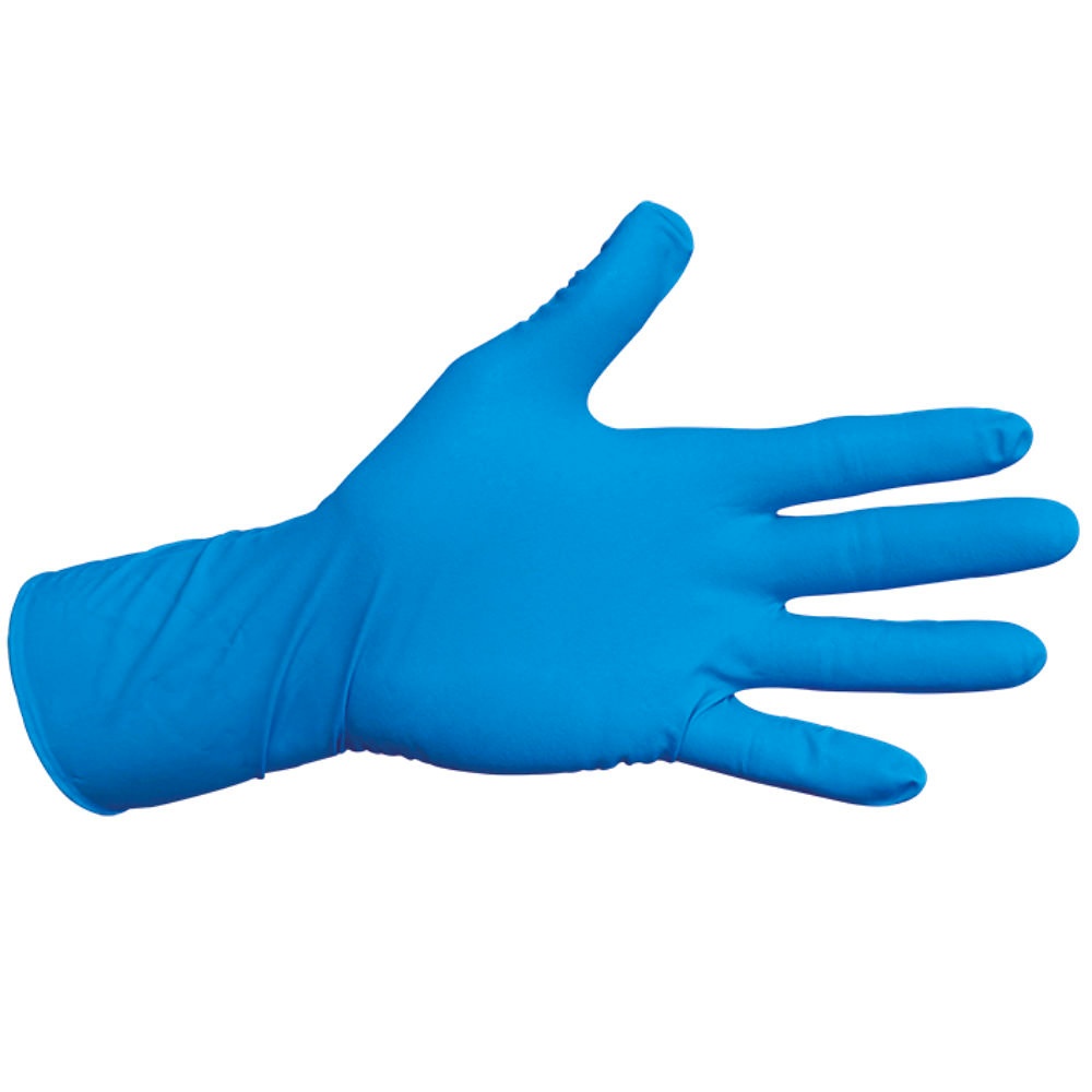 High Risk Pro Nitrilhandschuhe blau 30 cm lang, Gr. M puderfrei (50 Stck.)