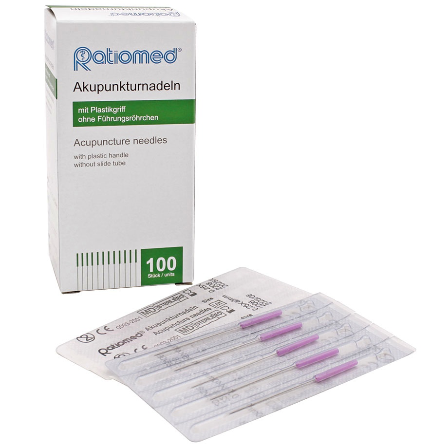Akupunkturnadeln ratiomed 0,25 x 40 A3 Mit Plastikgriff (100 Stck.)
