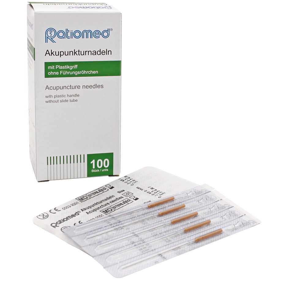 [MEG 148004] Akupunkturnadeln ratiomed 0,30 x 50 A3 Mit Plastikgriff (100 Stck.)