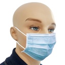 Einmal-Mundschutz blau, mit runden Latexfreien Ohrschlaufen (50 Stck.)