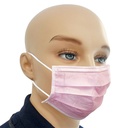 Einmal-Mundschutz pink, mit runden Latexfreien Ohrschlaufen (50 Stck.)