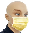 Einmal-Mundschutz gelb, mit runden Latexfreien Ohrschlaufen (50 Stck.)