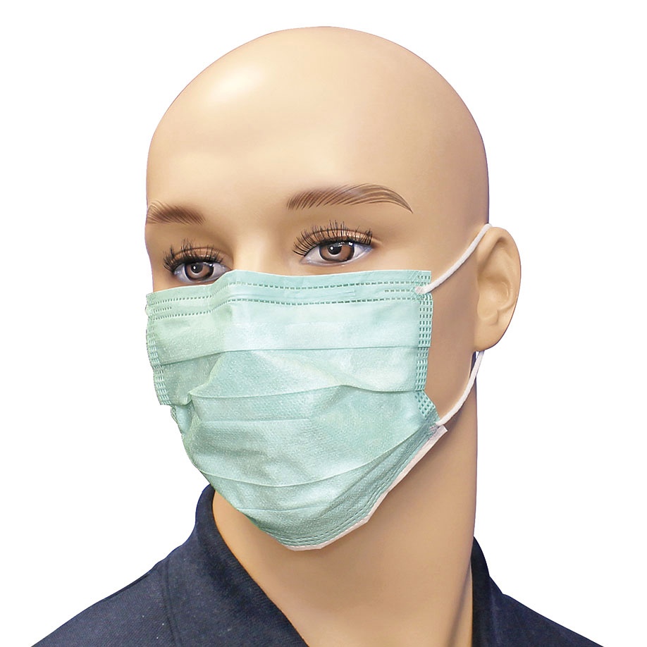 [MEG 165530] OP-Masken Typ II, 3-lagig, grün Mit Ohrschlaufen (50 Stck.)