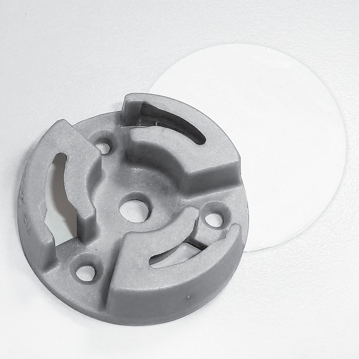 [MEG 193540] Tischbefestigungsadapter Zum Kleben/Schrauben, grau