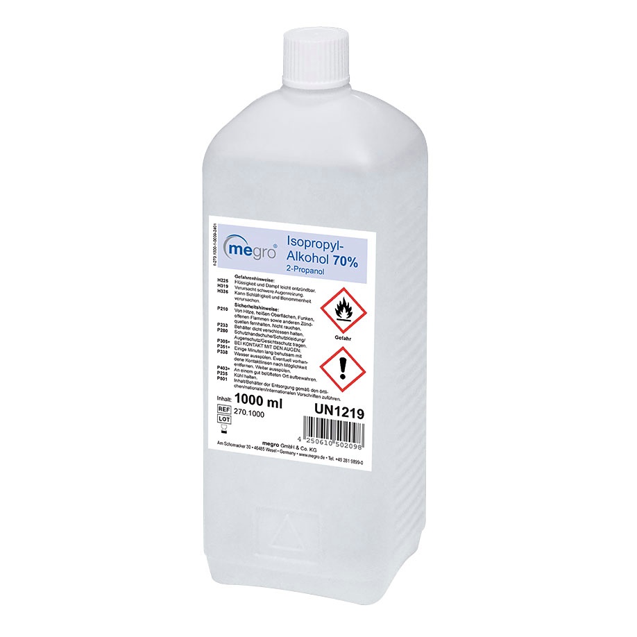 [MEG 270.1000] Isopropyl-Alkohol 70 % 1 Ltr. Lösemittel