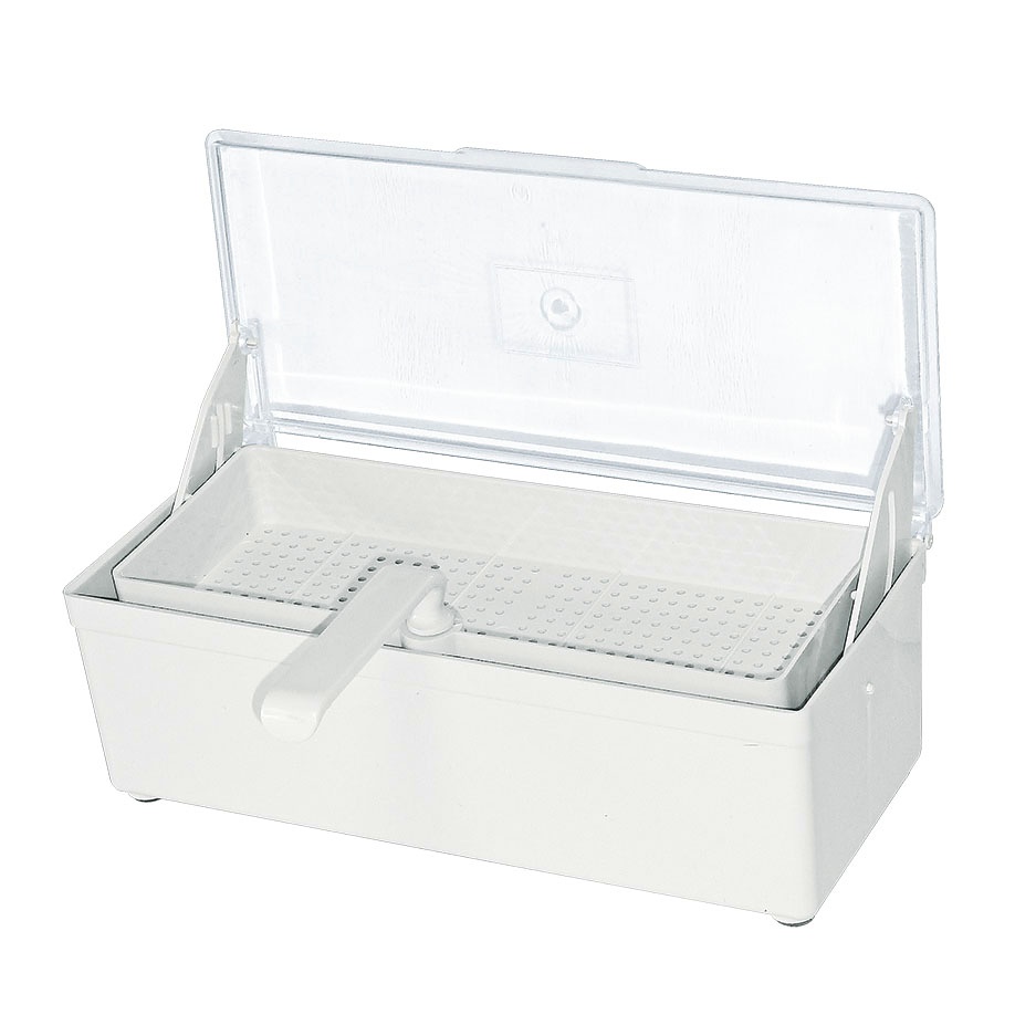 [MEG 289.0010] Desinfektionswanne 1 Ltr. Mit Siebkorb und Klarsichtdeckel