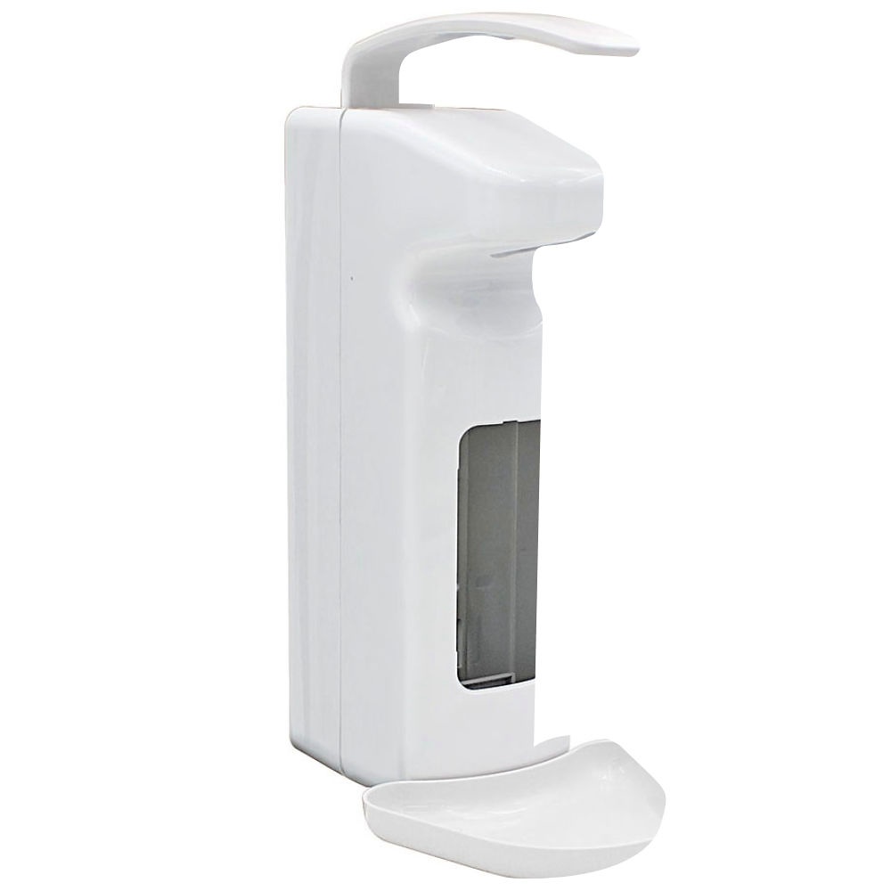 Armhebel-Dosierspender 500 / 1000 ml Weiß, mit kurzem Hebel