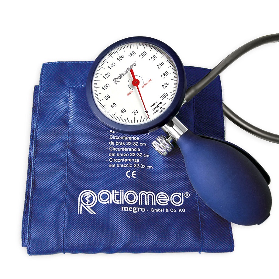 Blutdruckmessgerät ratiomed 1-Schlauch mit Klettenmanschette abw.