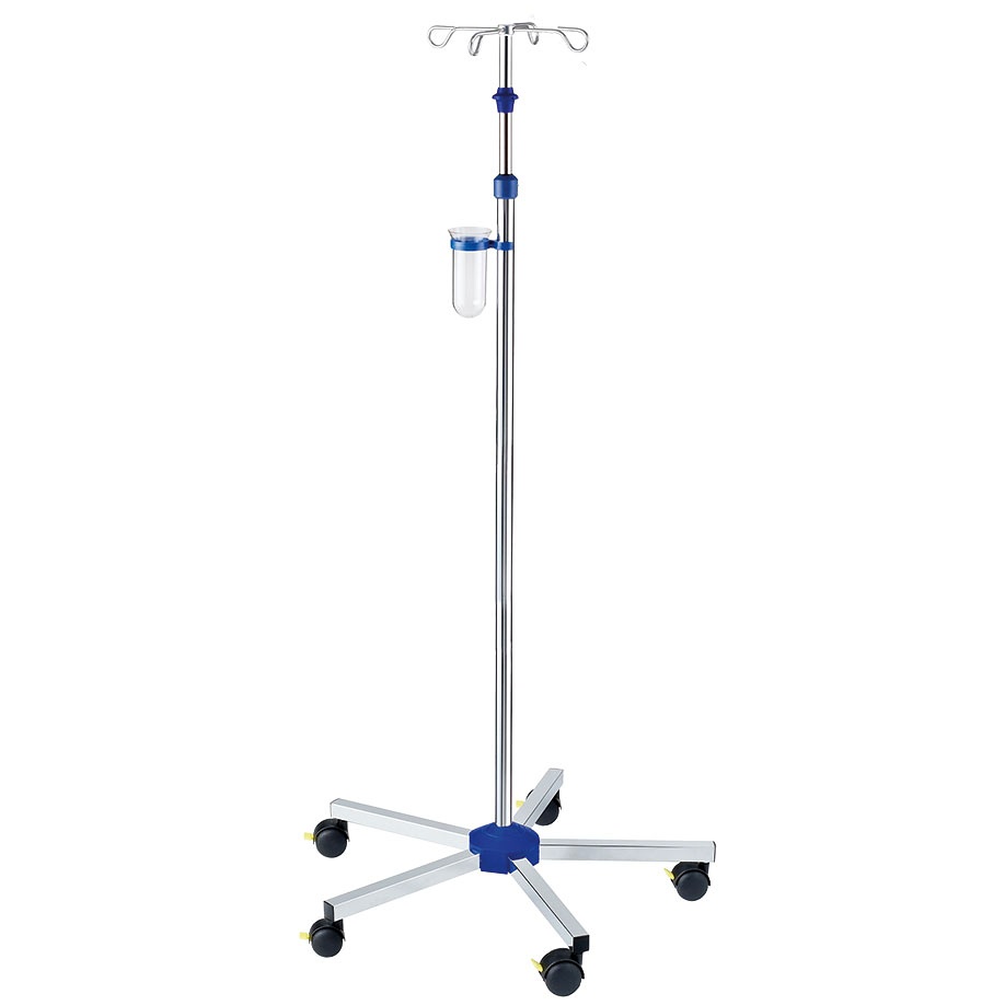 [MEG 80161] Infusionsständer ratiomed Verchromt, Einhandhöhenverstellung