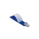 Universal-Schlauchhalter ratiomed OP-FIX Mit Clip weiß/blau, 9,5x2,5 cm (25 Stck)