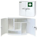 Verbandschrank Kunststoff 2-türig 38,5 x 18 x 32,5 cm, weiß, leer