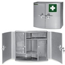 Verbandschrank Kunststoff 2-türig 38,5 x 18 x 32,5 cm, silber, leer