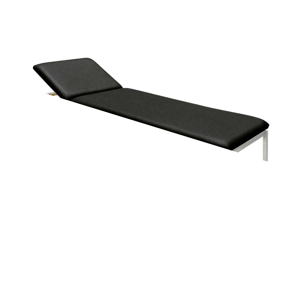 Untersuchungsliege ratiomed schwarz Verchromt, inkl. Rollenhalter