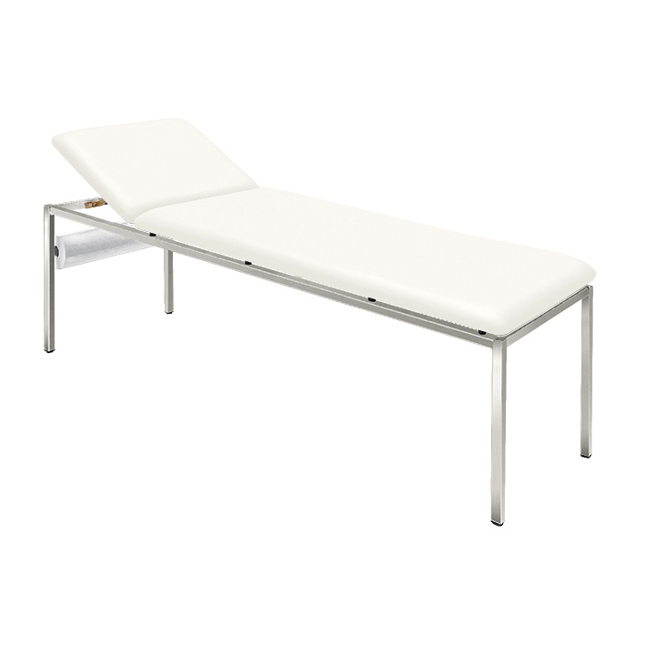 [MEG 940055.40740] Untersuchungsliege ratiomed weiß Verchromt, inkl. Rollenhalter