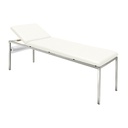 Untersuchungsliege ratiomed weiß Verchromt, inkl. Rollenhalter