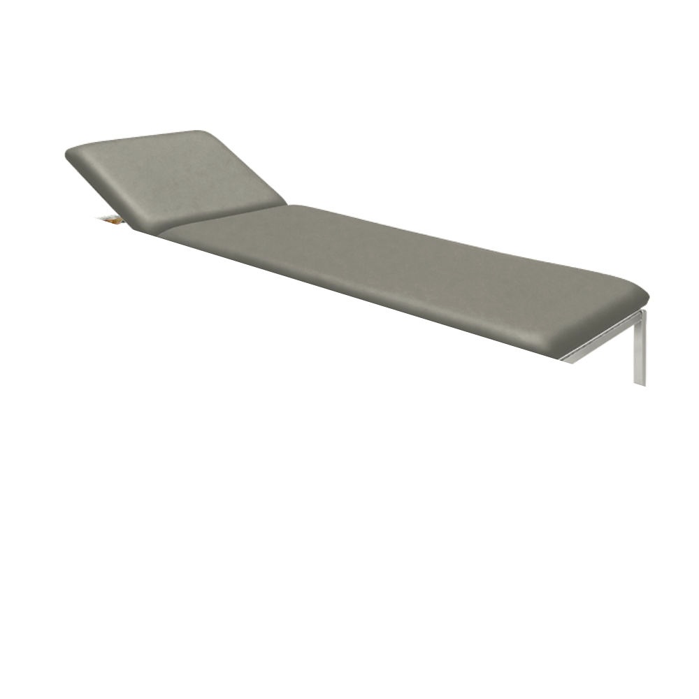 Untersuchungsliege ratiomed grau Verchromt, inkl. Rollenhalter