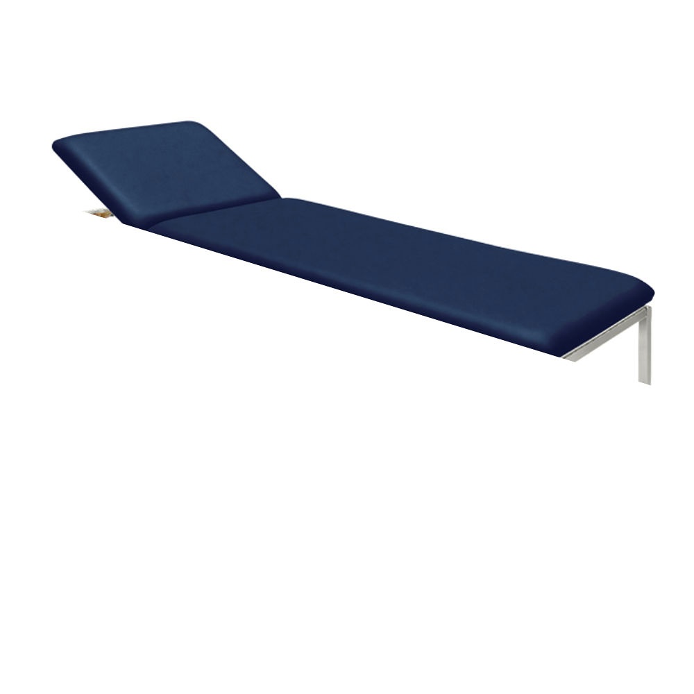 [MEG 940055.41492] Untersuchungsliege ratiomed dunkelblau Verchromt, inkl. Rollenhalter