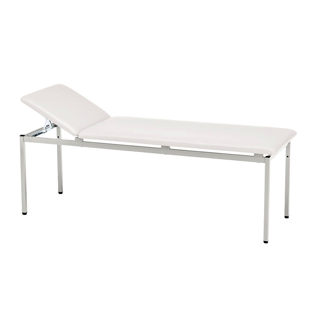 Untersuchungsliege classic weiß Weißaluminium lackiert,inkl.Rollenhalter