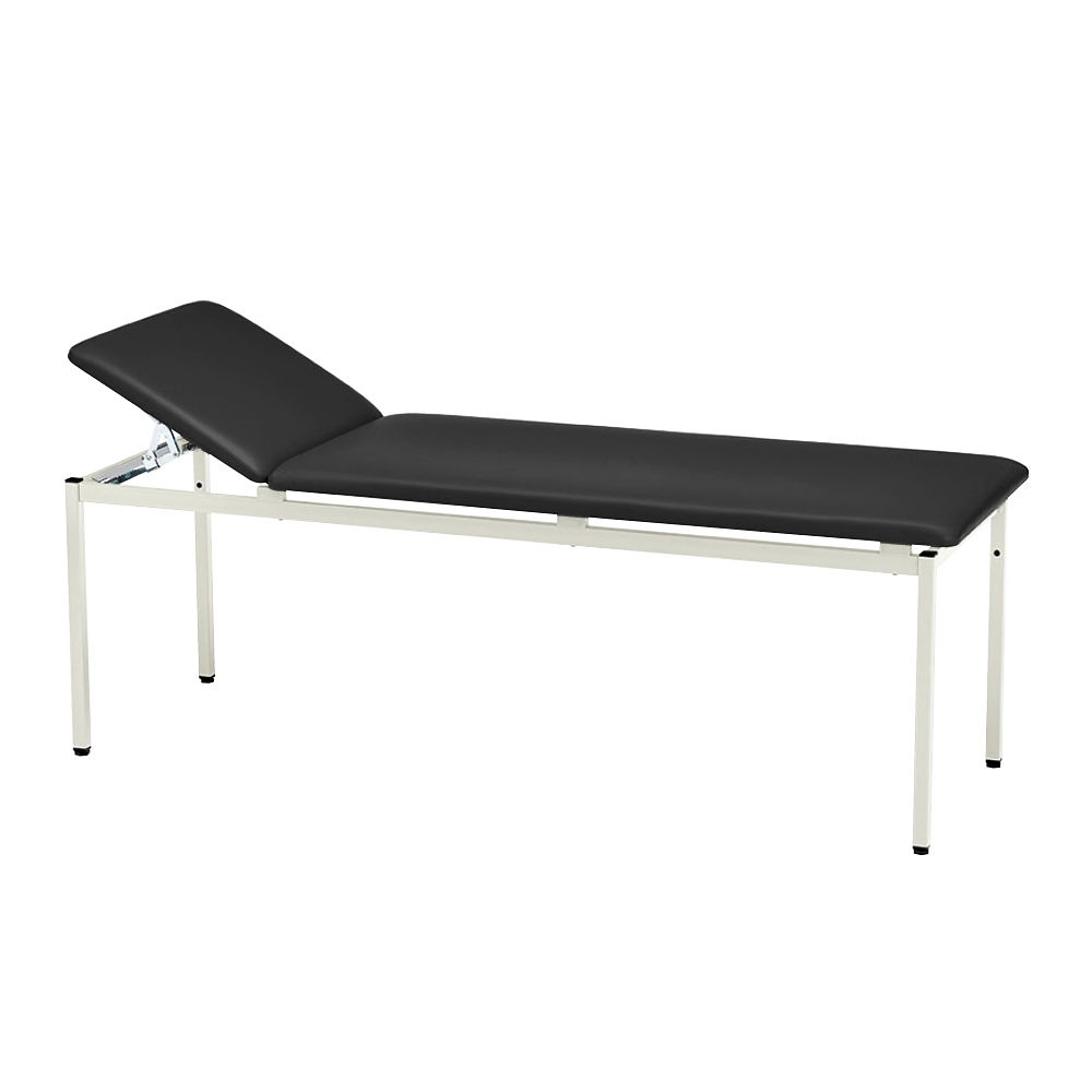 Untersuchungsliege classic schwarz Grauweiß lackiert, inkl. Rollenhalter