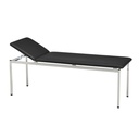 Untersuchungsliege classic schwarz Weißaluminium lackiert,inkl.Rollenhalter