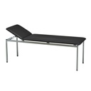 Untersuchungsliege classic schwarz Graualuminium lackiert,inkl.Rollenhalter