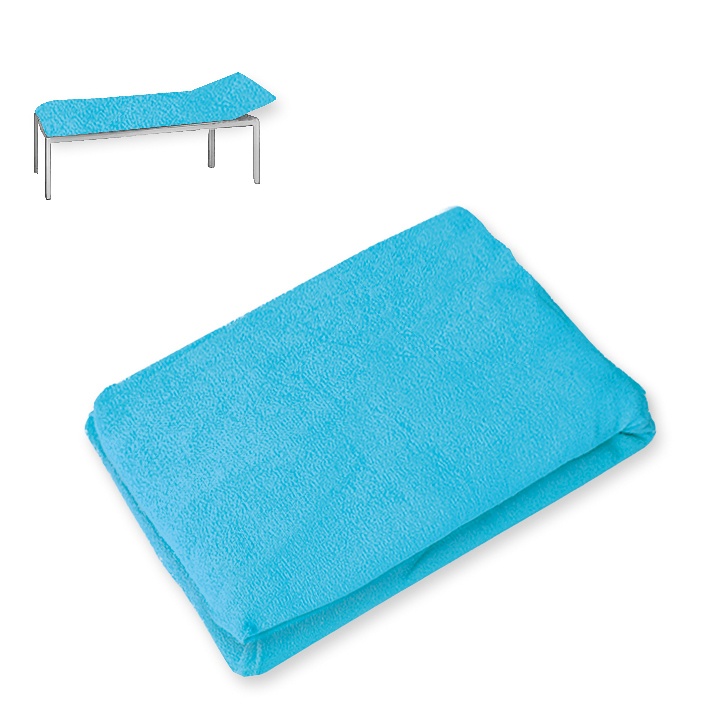 [MEG 940102.36] Liegenbezug Frottee türkisblau 80 x 200 cm