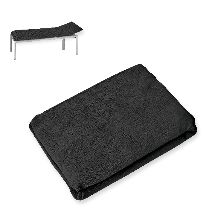 Liegenbezug Frottee schwarz 80 x 200 cm