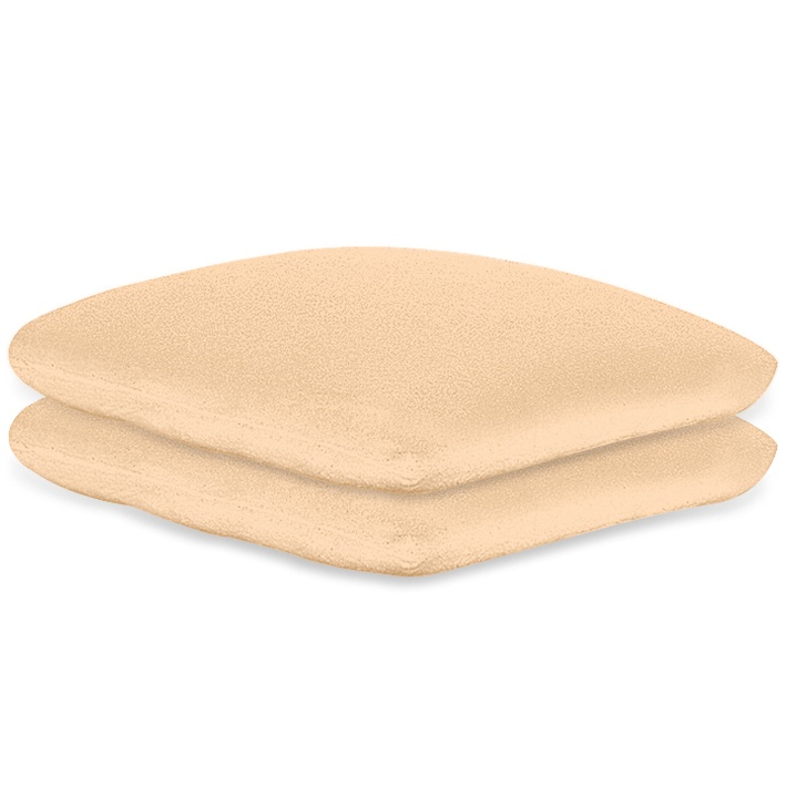 [MEG 940105.04] Kissenbezüge Frottee beige, 40 x 40 cm Mit Reißverschluss (2 Stck.)