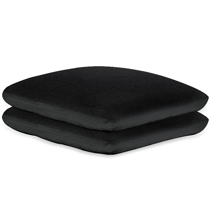 Kissenbezüge Frottee schwarz 40 x 40 cm, mit Reißverschluss (2 Stck.)