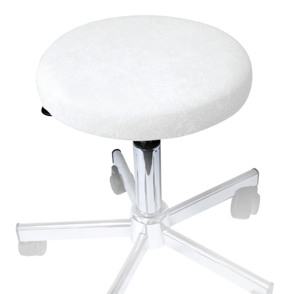 Hockerbezug Frottee weiß Für Hocker 40 bis 45 cm Ø