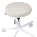 Hockerbezug Frottee silbergrau Für Hocker 40 bis 45 cm Ø