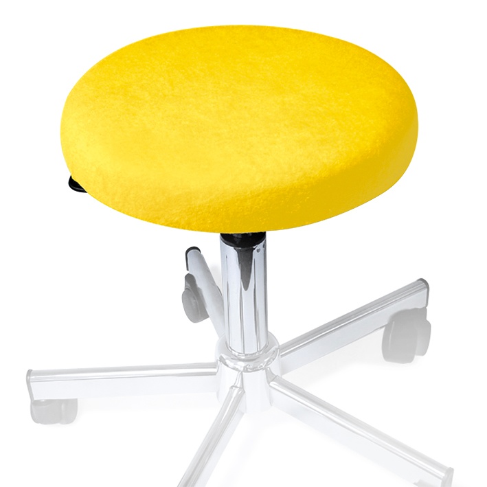 [MEG 940109.06] Hockerbezug Frottee gelb Für Hocker 40 bis 45 cm Ø