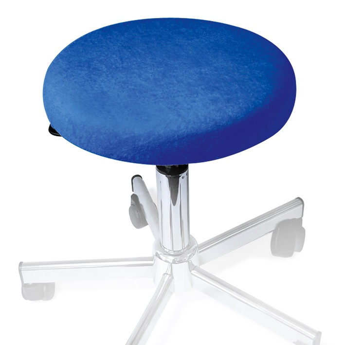[MEG 940109.07] Hockerbezug Frottee royalblau Für Hocker 40 bis 45 cm Ø