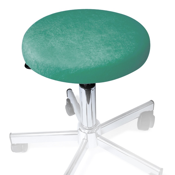 [MEG 940109.18] Hockerbezug Frottee jade Für Hocker 40 bis 45 cm Ø
