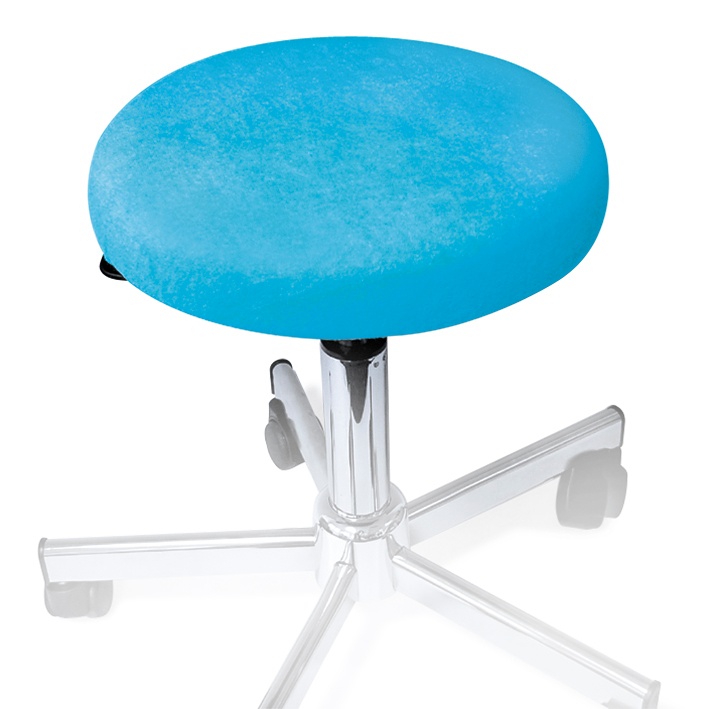 [MEG 940109.36] Hockerbezug Frottee türkisblau Für Hocker 40 bis 45 cm Ø