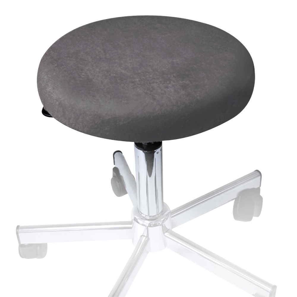 [MEG 940109.48] Hockerbezug Frottee graphit Für Hocker 40 bis 45 cm Ø