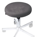 Hockerbezug Frottee graphit Für Hocker 40 bis 45 cm Ø