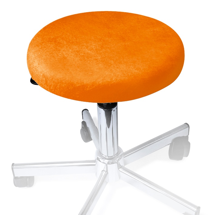 [MEG 940109.65] Hockerbezug Frottee orange Für Hocker 40 bis 45 cm Ø