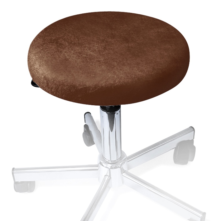 Hockerbezug Frottee nougat Für Hocker 40 bis 45 cm Ø